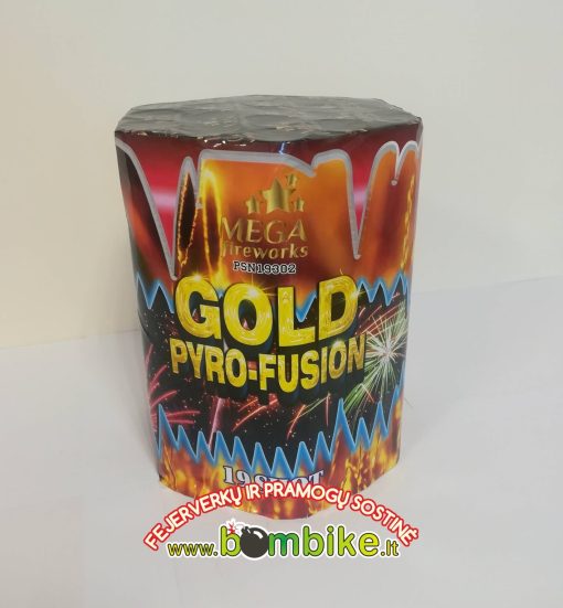 www.bombike.lt Fejerverkas Gold Pyro Fusion 19 š., F2