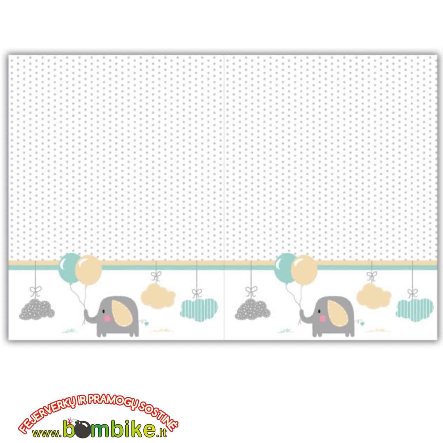 Vienkartinių indų rinkinys ,,Drambliukas"