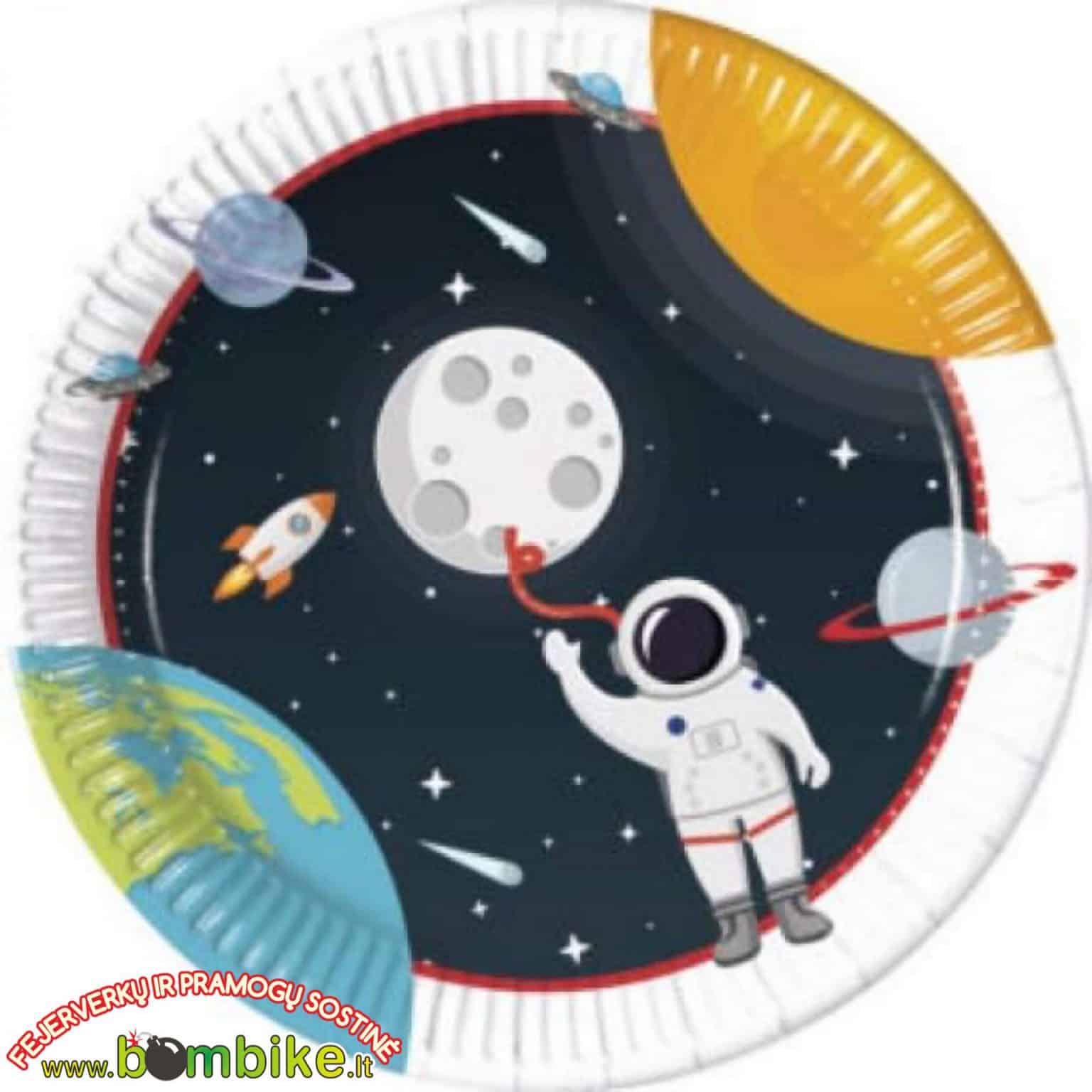 Servetėlių ir lėkštučių rinkinys „Kosmonautas“