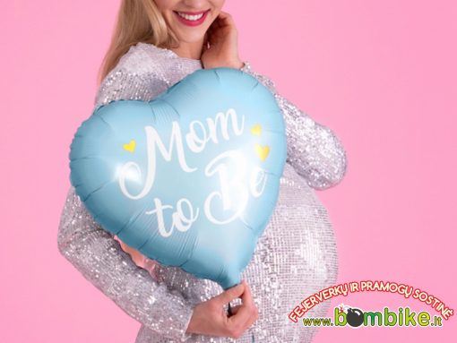 Žydras folinis balionas „Mom to Be“