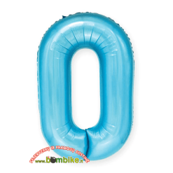 Šviesiai mėlynas folinis balionas skaičius