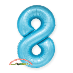 Šviesiai mėlynas folinis balionas skaičius