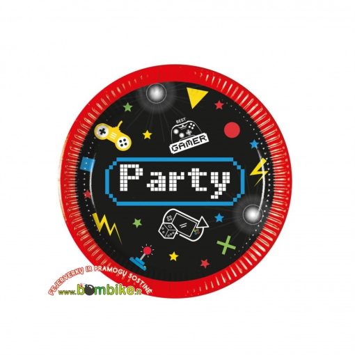 Popierinės lėkštutės „Gaming party”