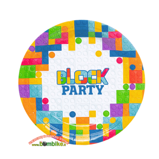 Popierinės lėkštutės „Block party”