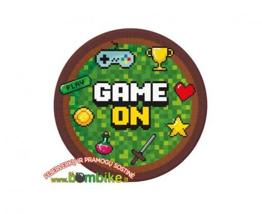 Popierinės lėkštutės „Game on“