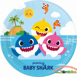 Popierinės lėkštutės „Baby Shark“