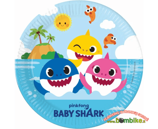 Popierinės lėkštutės „Baby Shark“