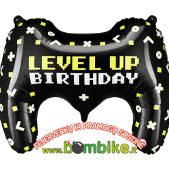 Folinis balionas - pultelis ,,Level UP Birthday"