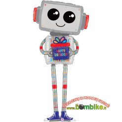 Labai didelis folinis balionas „Robotas Happy Birthday“