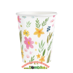 Popieriniai puodeliai „Margi su gėlytėmis”