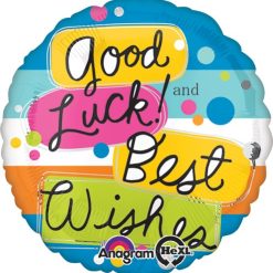 Folinis balionas "Good luck and best wishes"