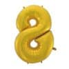 Folinis balionas matinis auksinis skaičius "8"