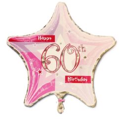 Anagram žvaigždės formos balionas "60"