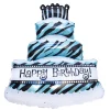 Folinis balionas mėtinis tortas "Happy birthday"