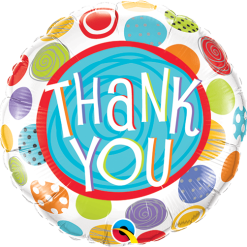 Qualatex folinis balionas "Thank you"