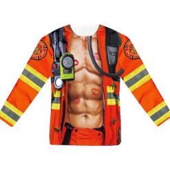 3D efekto marškinėliai „Ugniagesys” dydis M