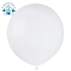 Didelis latekso balionas su heliu BALTAS 1 vnt.