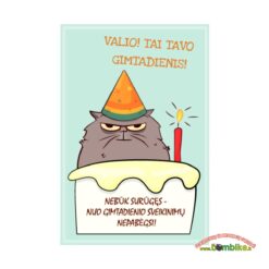 Atvirutė su Jūsų video sveikinimu „Katinas - nebūk surūgęs” 7913-4-792