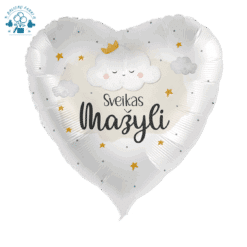 Folinis balionas su heliu "Sveikas mažyli" debesėlis 1 vnt.