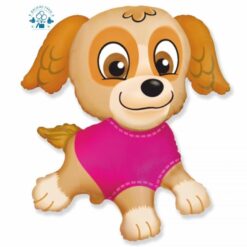 Folinis balionas su heliu "Šuniukas - mergaitė" 1 vnt.