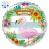 Folinis balionas su heliu "Happy birthday flamingas" 1 vnt.