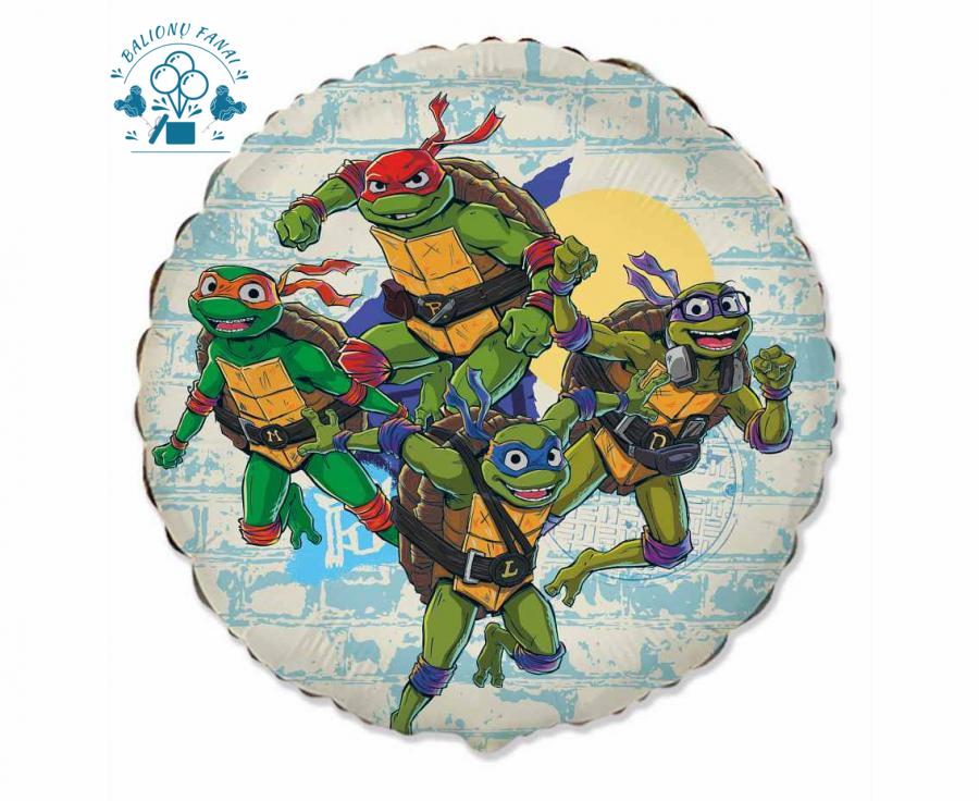 Folinis balionas su heliu "Vėžliukai Nindzės" 1 vnt.
