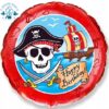 Folinis balionas su heliu "Happy birthday piratai" 1 vnt.