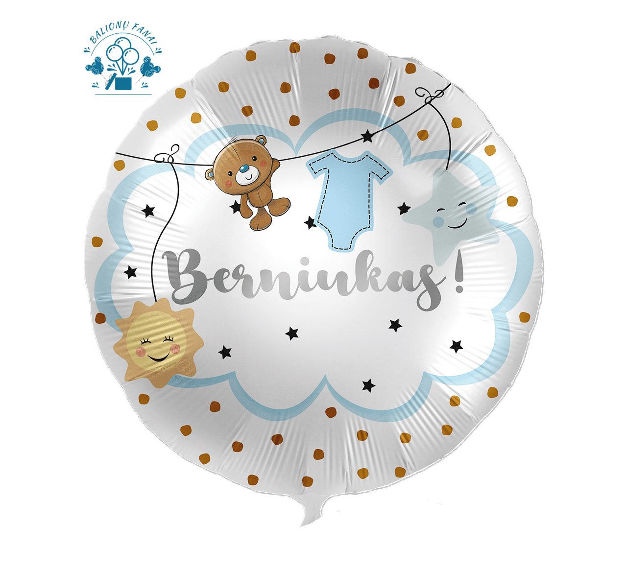 Folinis balionas su heliu "Berniukas" 1 vnt.