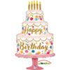 Folinis balionas „Rožinis tortas - happy birthday”