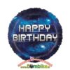Folinis balionas „Happy birthday galaxy”