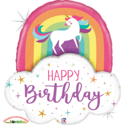 Folinis balionas "Happy birthday vienaragis"