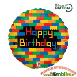 Folinis balionas "Happy birthday lego"