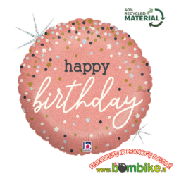 Folinis balionas "Happy birthday (rožinis)"