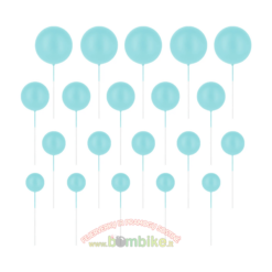 Žydri burbuliukai tortui dekoruoti