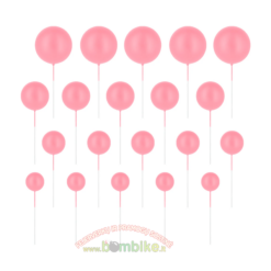 Rožiniai burbuliukai tortui dekoruoti