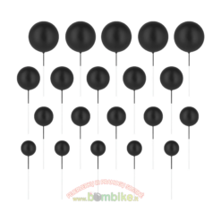 Juodi burbuliukai tortui dekoruoti