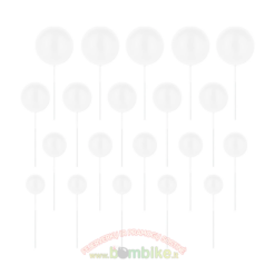 Balti burbuliukai tortui dekoruoti