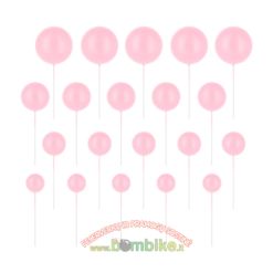 Pasteliniai rožiniai burbuliukai tortui dekoruoti