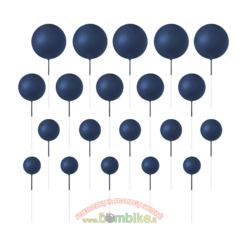 Mėlyni burbuliukai tortui dekoruoti