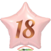 Folinis balionas "Rožinė žvaigždė - skaičius 18"