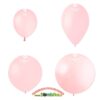 Pudrinės rožinės spalvos balionai