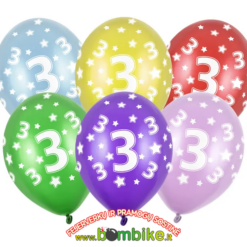 Lateksinių balionų pakuotė skaičius „3“