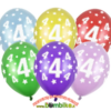 Lateksinių balionų pakuotė skaičius „4“