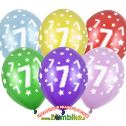 Lateksinių balionų pakuotė skaičius „7“