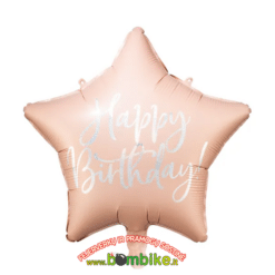 Folinė švelniai rusva žvaigždė „Happy Birthday“