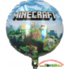 Folinis apvalus balionas „Minecraft“ - žydras