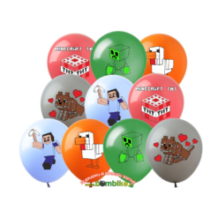 Lateksinių balionų rinkinys „Minecraft game pixel“