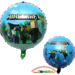 Folinis apvalus dvipusis balionas „Minecraft pixel“