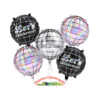 Folinių balionų rinkinys "Disco let's celebrate"