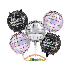 Folinių balionų rinkinys "Disco let's celebrate"